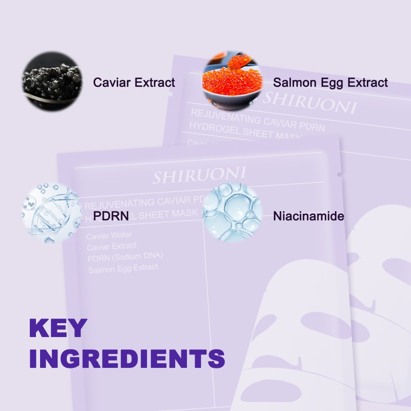 Wholesale Bio Collagen Mask Deep Hydration Long-Lasting Nourishment Pdrn Caviar Pdrn Hydrogel Sheet Mask