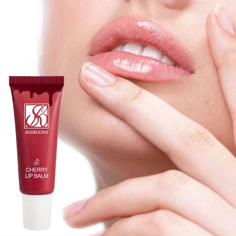 Private Label Hydrating Vegan Natural Custom Logo Cherry Lip Balm Shea Butter Coconut Oil Vitamin E Lip Balm