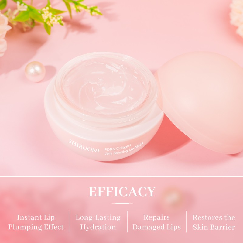 Private Label Long-Lasting Nourishment 24-Hour Intense Hydration Pdrn Collagen Jelly Sleeping Lip Mask