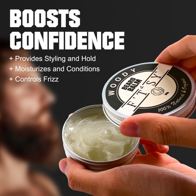 Private Label OEM Beard Grooming Care Butter Kit Beard Balm Regular Size Custom Logo Natural Moisturize Beard Products for Men
