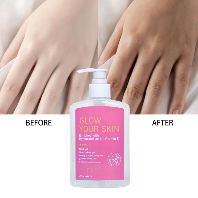 Private Label Natural Organic Custom Sunbed Friendly Tanning Lotion Cream Body Self Sun Tanning Gel