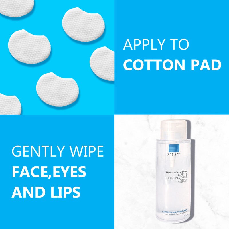 Custom LOGO Gentle Makeup Cleansing Water Alcohol Free Deep Cleanses Makeup Remover for Sensitive Skin