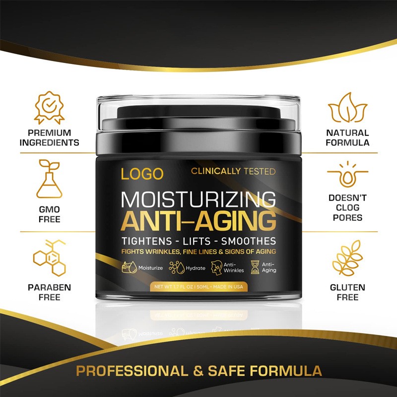 OEM Natural Hyaluronic Acid Retinol Collagen Men Facial Cream Anti Wrinkle Anti Aging Night Cream