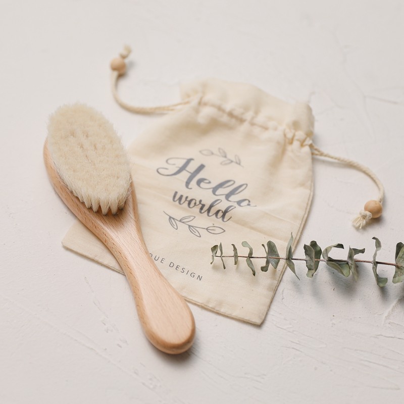 Baby Hairbrush Supplier - Oval Wooden Design