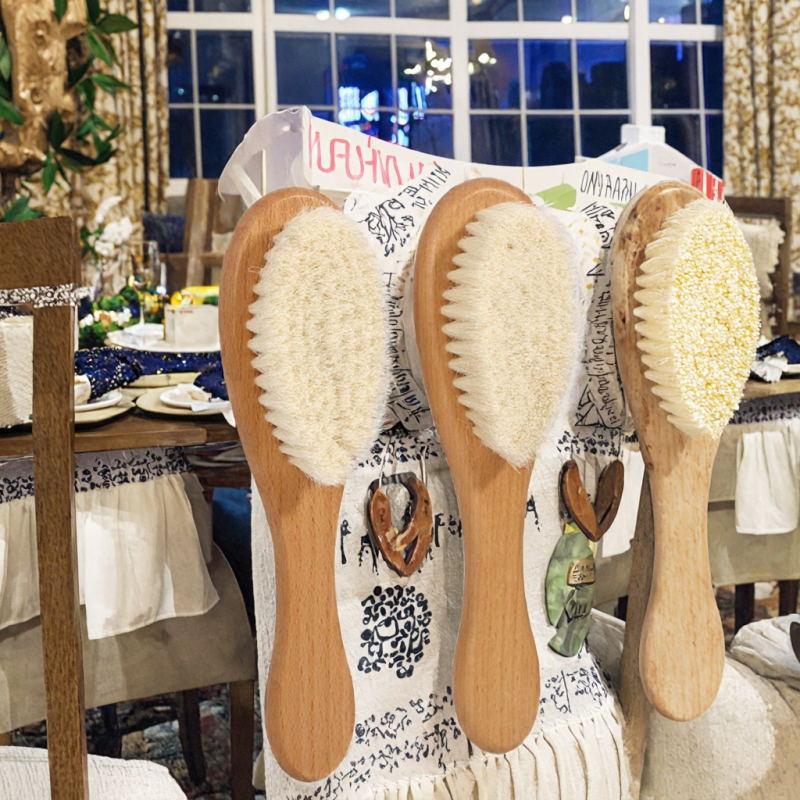 Baby Hair Brush Manufacturer - Oval Wooden Soft