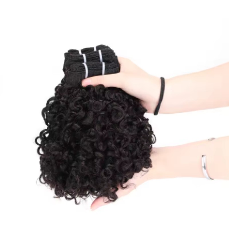 Curly Hair Bundles Supplier - Double Wefts Machine