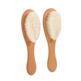 Baby Hair Brush Manufacturer - Oval Wooden Soft