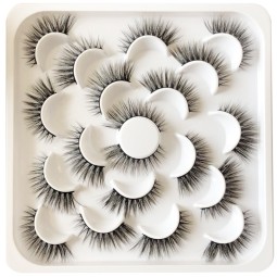 False Eyelashes Supplier - 25mm Wispy Short
