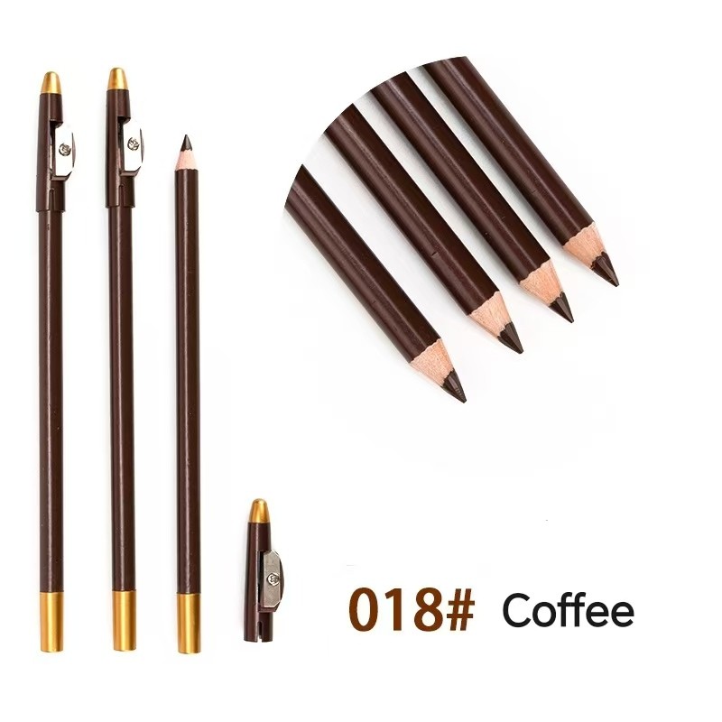 Wooden Eyebrow Pencil Manufacturer - 4 Colors With Sharpener