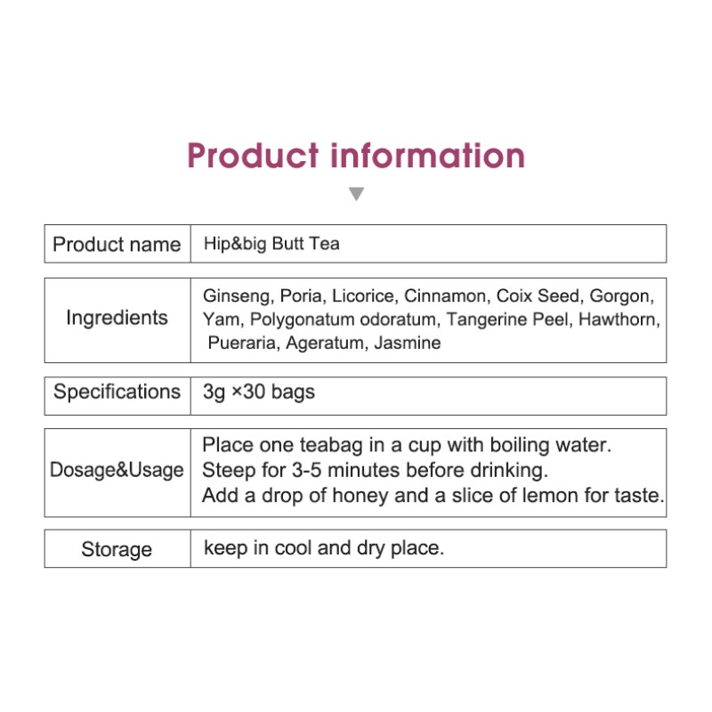 Butt Enhancement Tea Supplier - Hip Firming