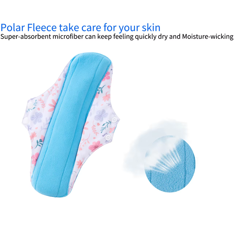 Period Sanitary Towels Supplier - 5pcs Heavy Flow Night with Wet Bag