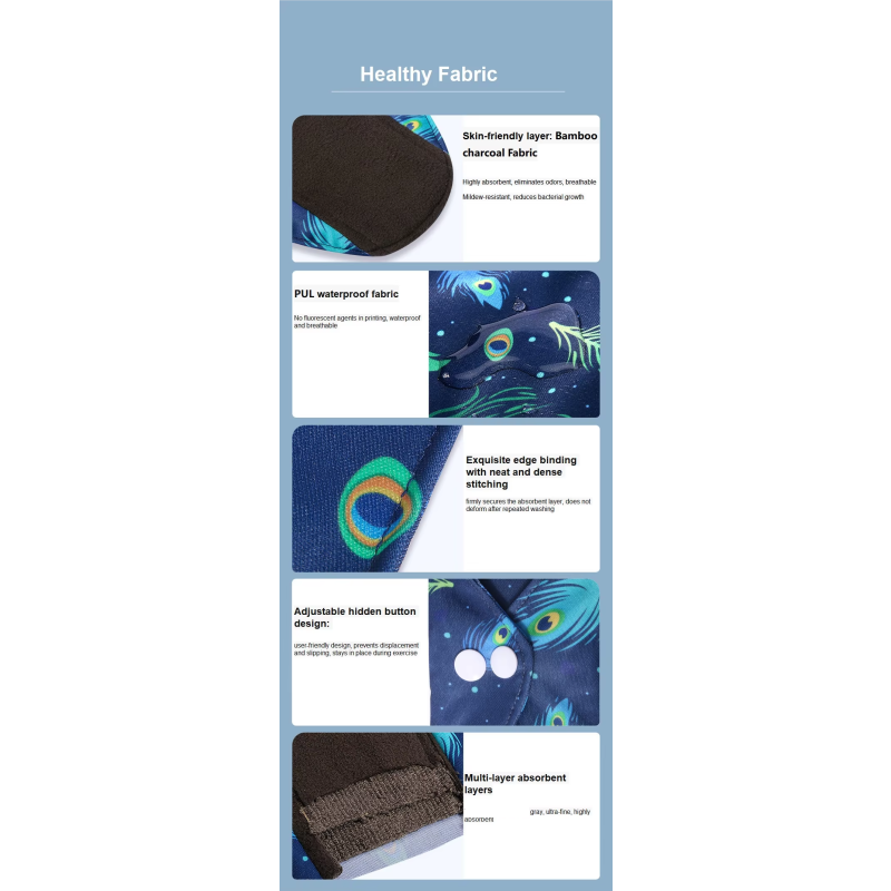 Menstrual Pads Factory - Bamboo Charcoal Reusable in Stock