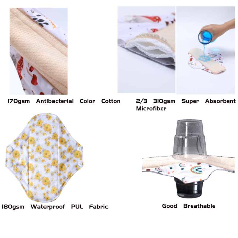 Sanitary Pad Set Supplier - 5pcs Organic Cotton Leak Guard