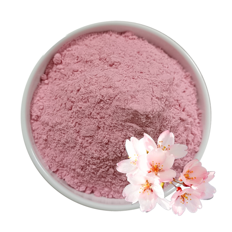 Best Selling Oriental Sakura Cherry Blossom Powder Natural Superfood Supplement Attractive Glass Container Halal Bottle Drum