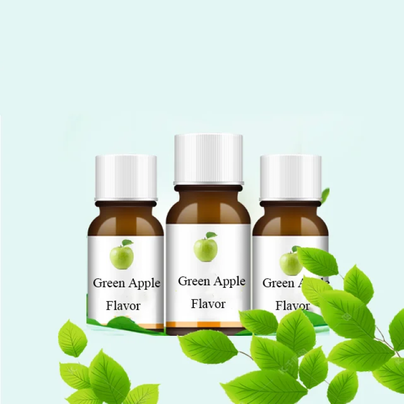 Food Grade Water Soluble Green Apple Flavor for Beverages Baked Goods Dairy Products Additives Bottle Glass Container