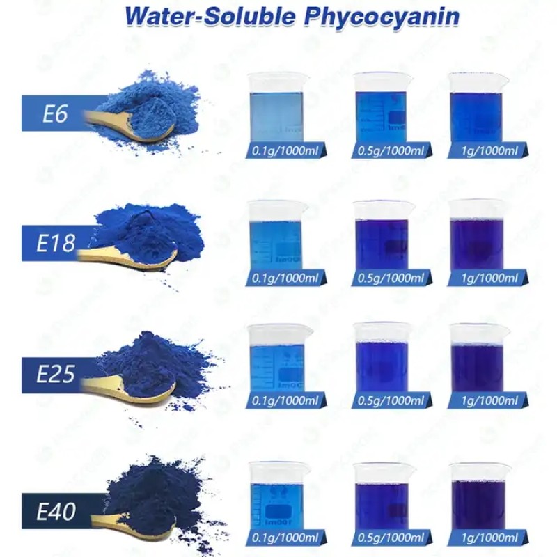 Wholesale Price E6 E18 E25 E40 Organic Blue Spirulina Majik Extract Phycocyanin Powder