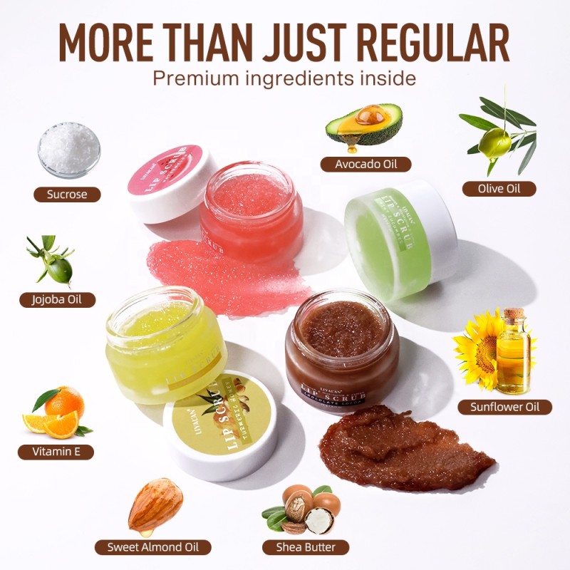 Lip Scrub Manufacturer - Custom Logo Chocolate Honey Exfoliating Sugar