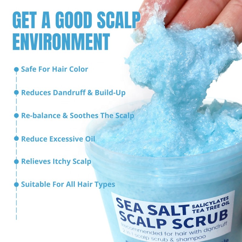 Scalp Scrub Factory - Private Label Sea Salt Ginger Exfoliating Soothing