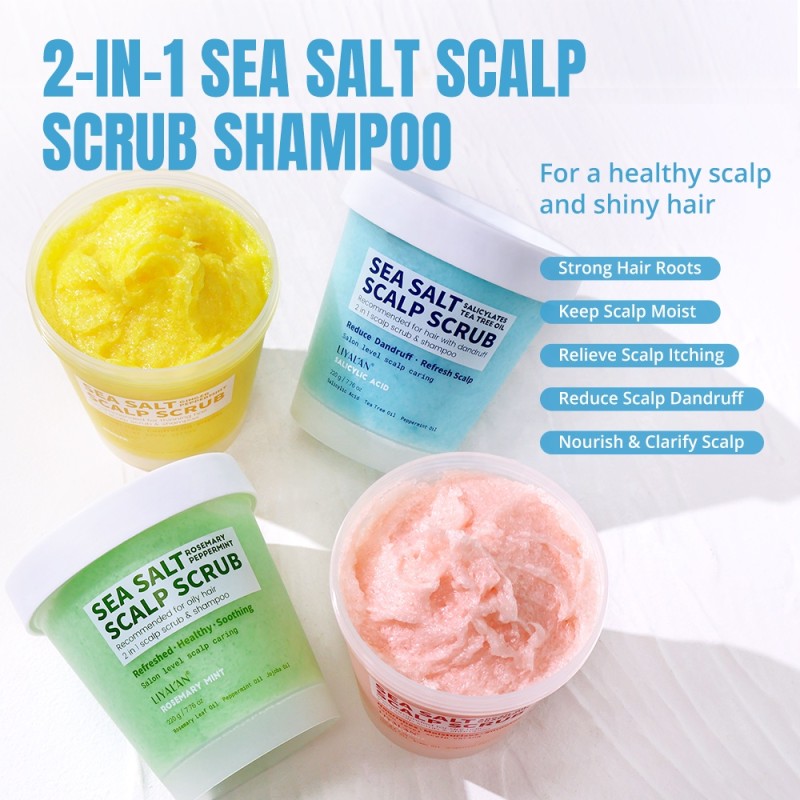Scalp Scrub Factory - Private Label Sea Salt Ginger Exfoliating Soothing