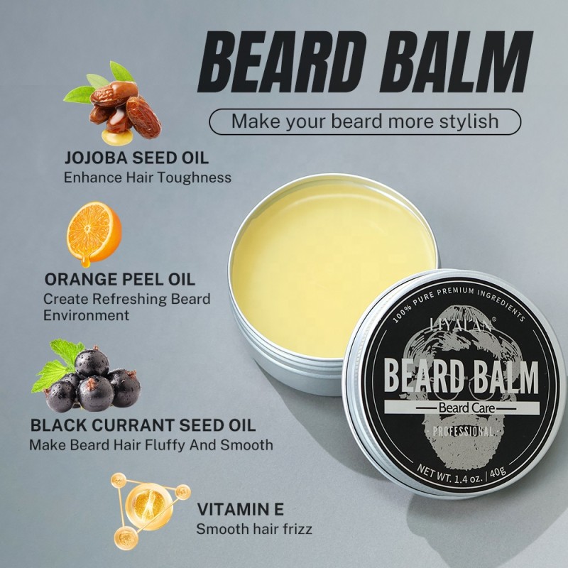 Beard Oil Set Supplier - Custom Private Label Mens Nourishing Volume Balm