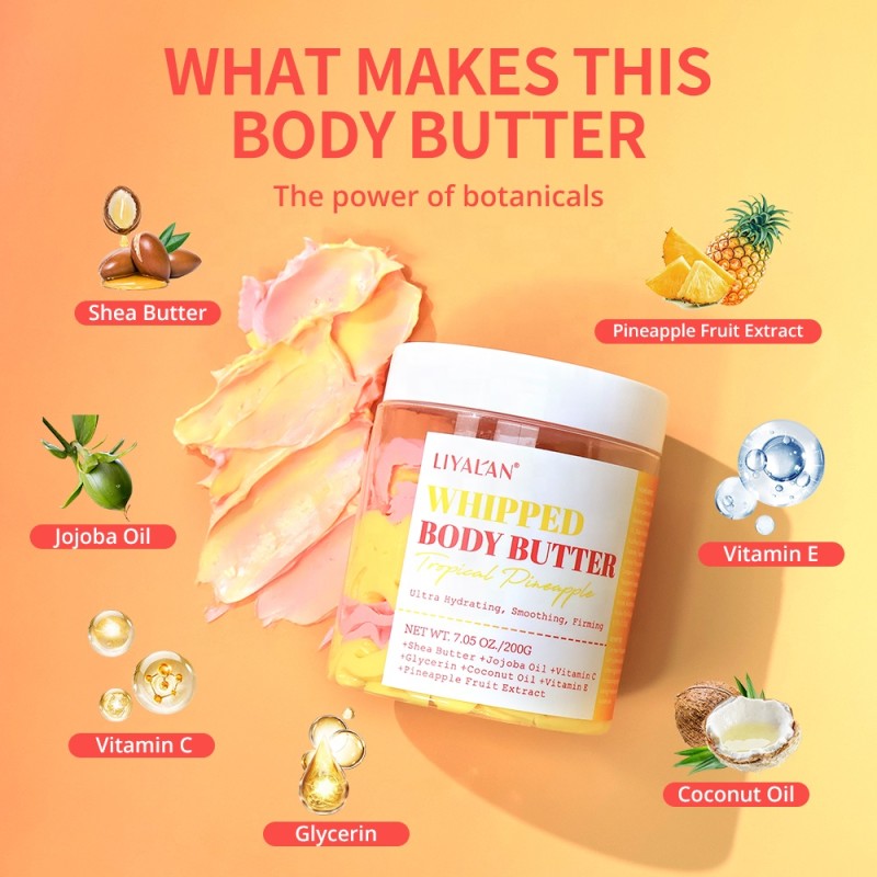 Body Butter Supplier - Dry Skin Moisturizer Pineapple Whipped Shea