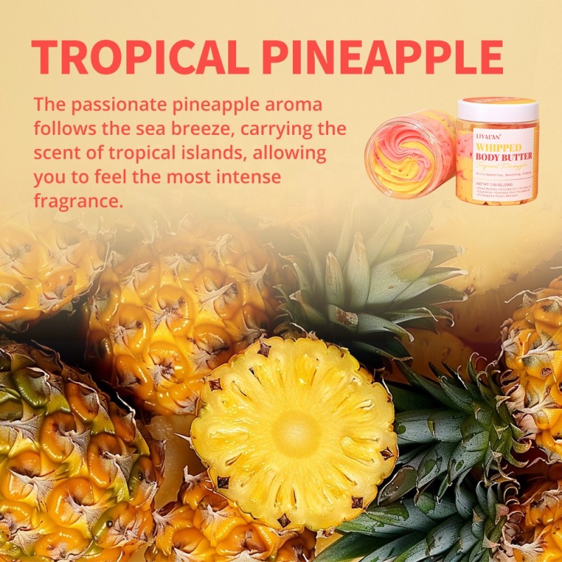 Body Butter Supplier - Dry Skin Moisturizer Pineapple Whipped Shea