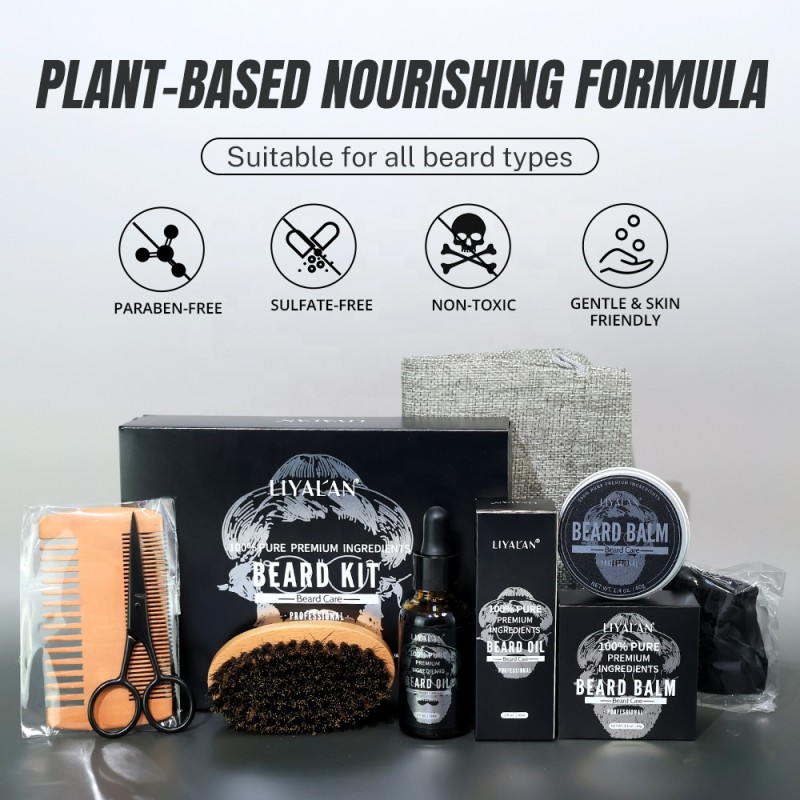 Beard Oil Set Supplier - Custom Private Label Mens Nourishing Volume Balm