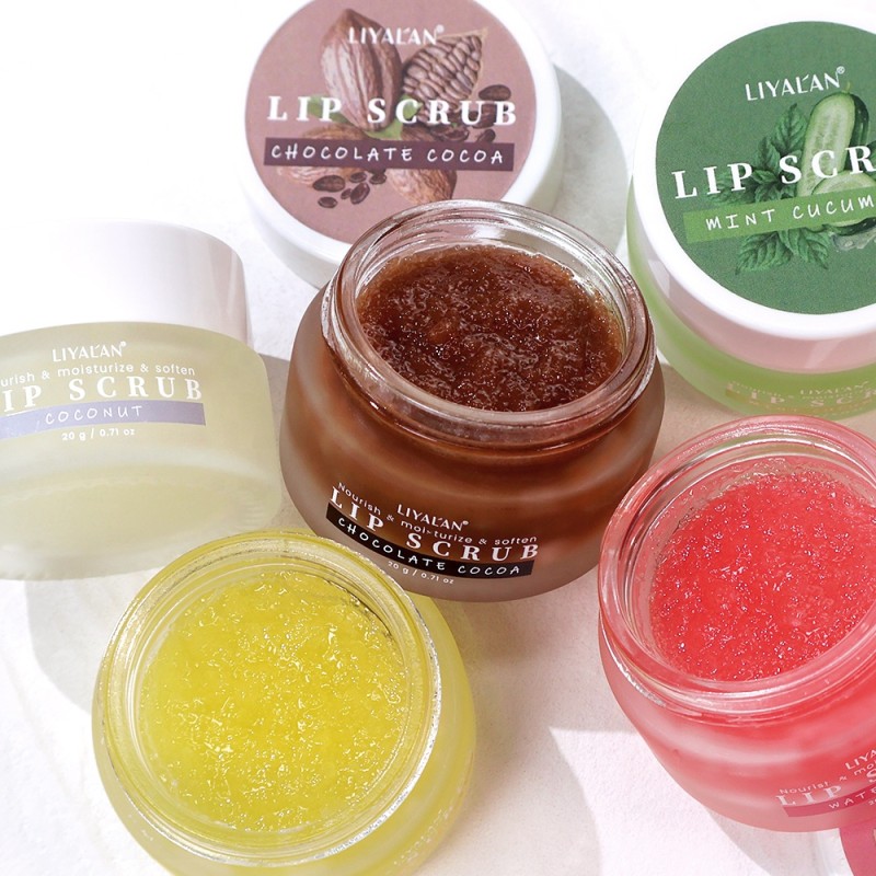 Lip Scrub Manufacturer - Custom Logo Chocolate Honey Exfoliating Sugar