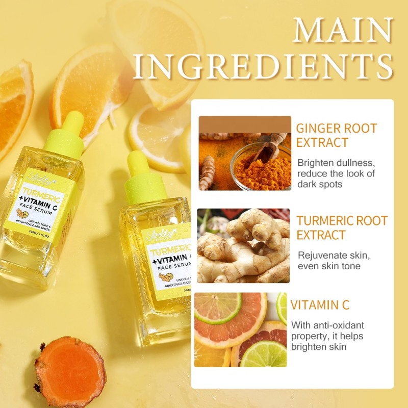 Face Serum Supplier - Private Label Vitamin C Turmeric Anti Acne