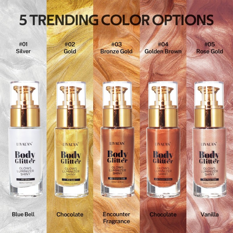 Highlighter Liquid Supplier - Custom Face Makeup Silver Rose Glow Bronzer