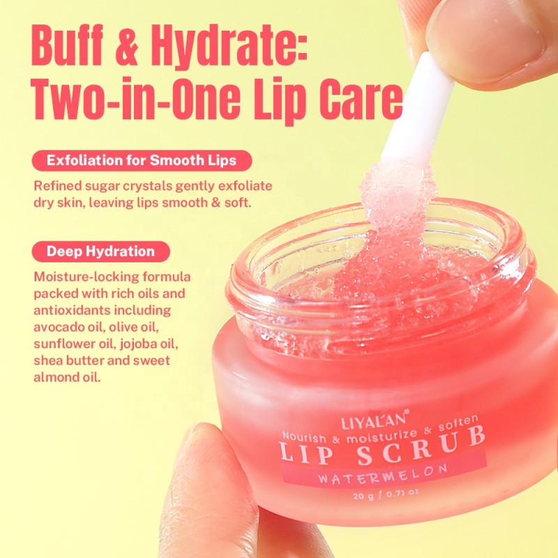 Lip Scrub Manufacturer - Private Label 12pcs/box Vegan Fruit Sugar Scrub