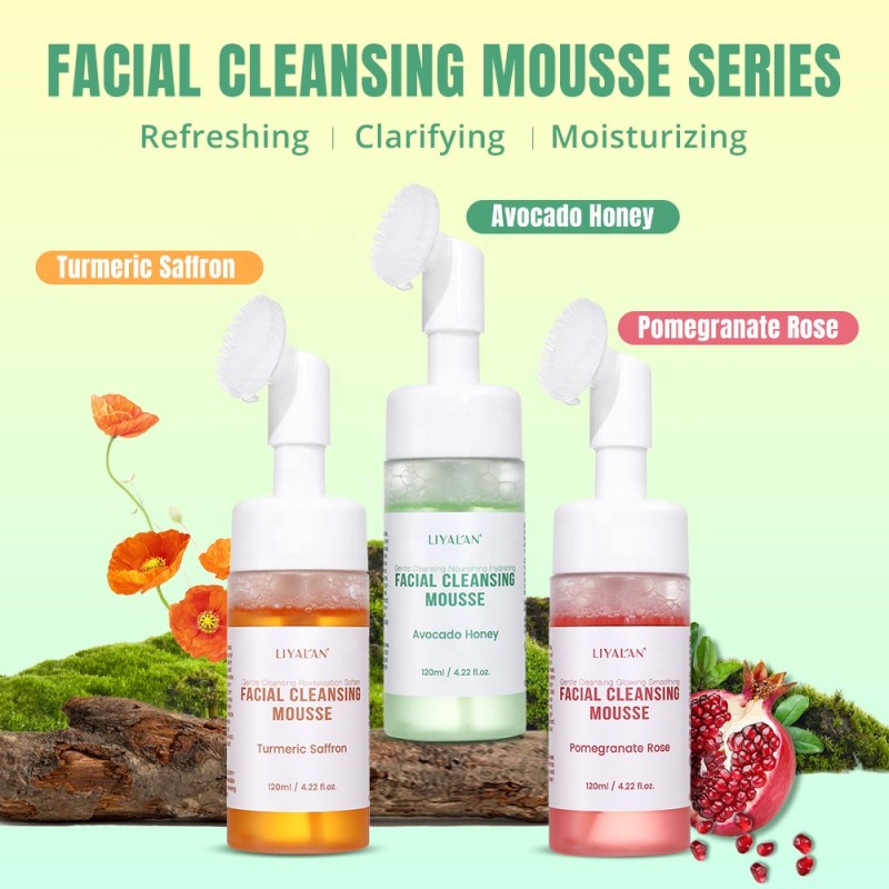 Face Wash Set Factory - Wholesale Amino Acid Mousse Avocado Rose Cleanser