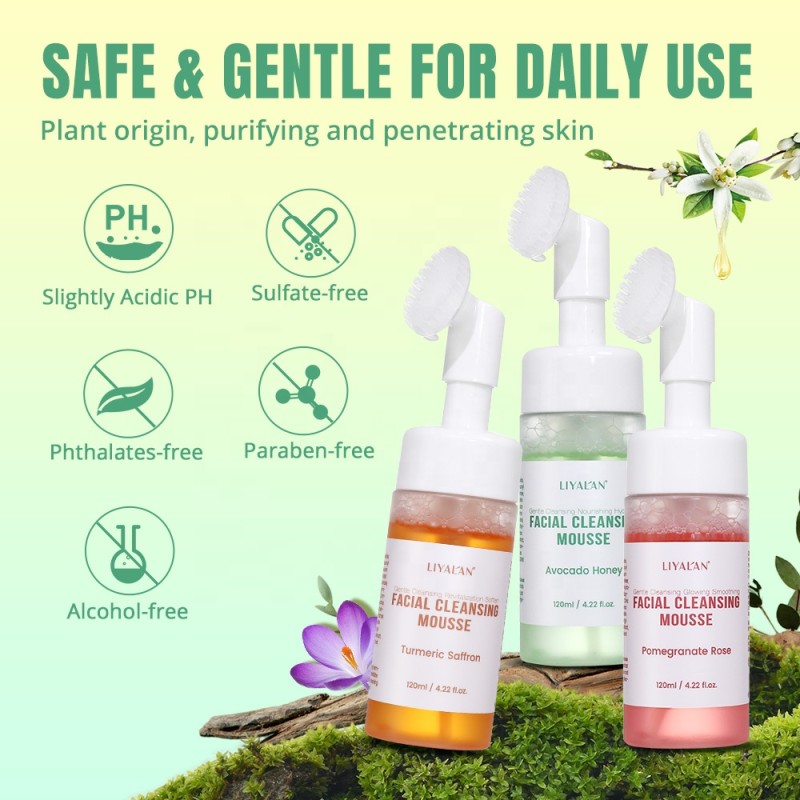 Face Wash Set Factory - Wholesale Amino Acid Mousse Avocado Rose Cleanser