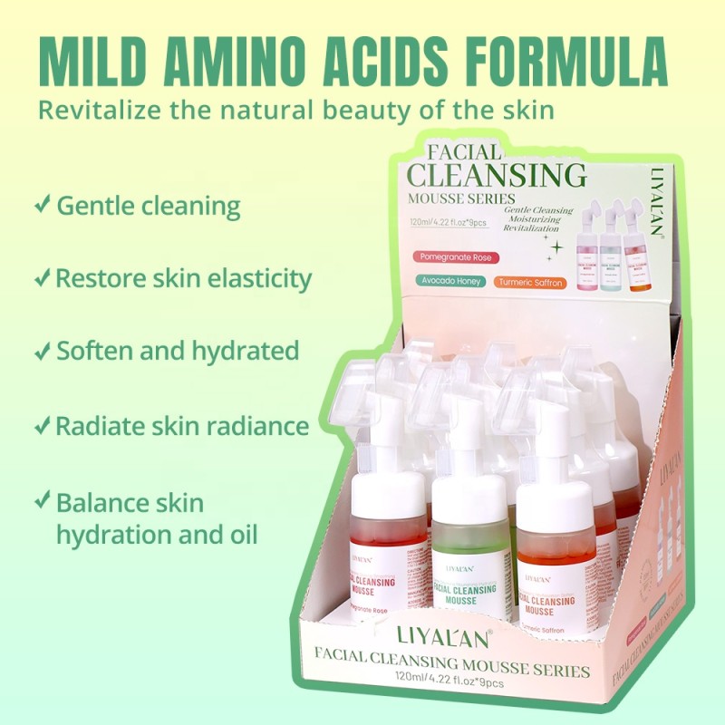 Face Wash Set Factory - Wholesale Amino Acid Mousse Avocado Rose Cleanser