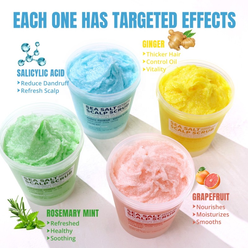 Scalp Scrub Factory - Private Label Sea Salt Ginger Exfoliating Soothing