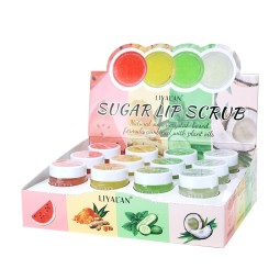 Lip Scrub Manufacturer - Private Label 12pcs/box Vegan Fruit Sugar Scrub