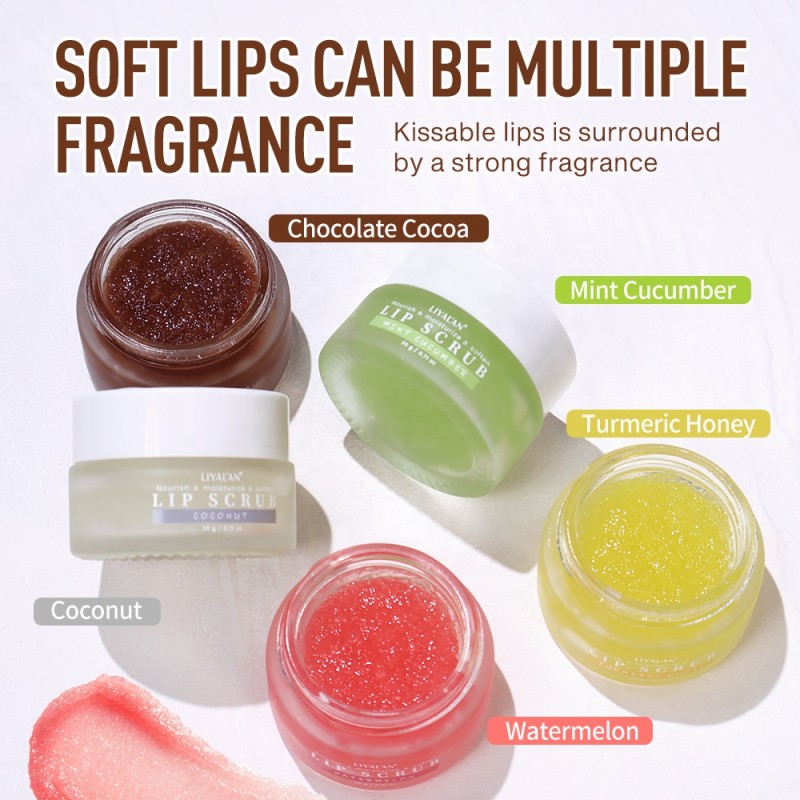 Lip Scrub Manufacturer - Custom Logo Chocolate Honey Exfoliating Sugar