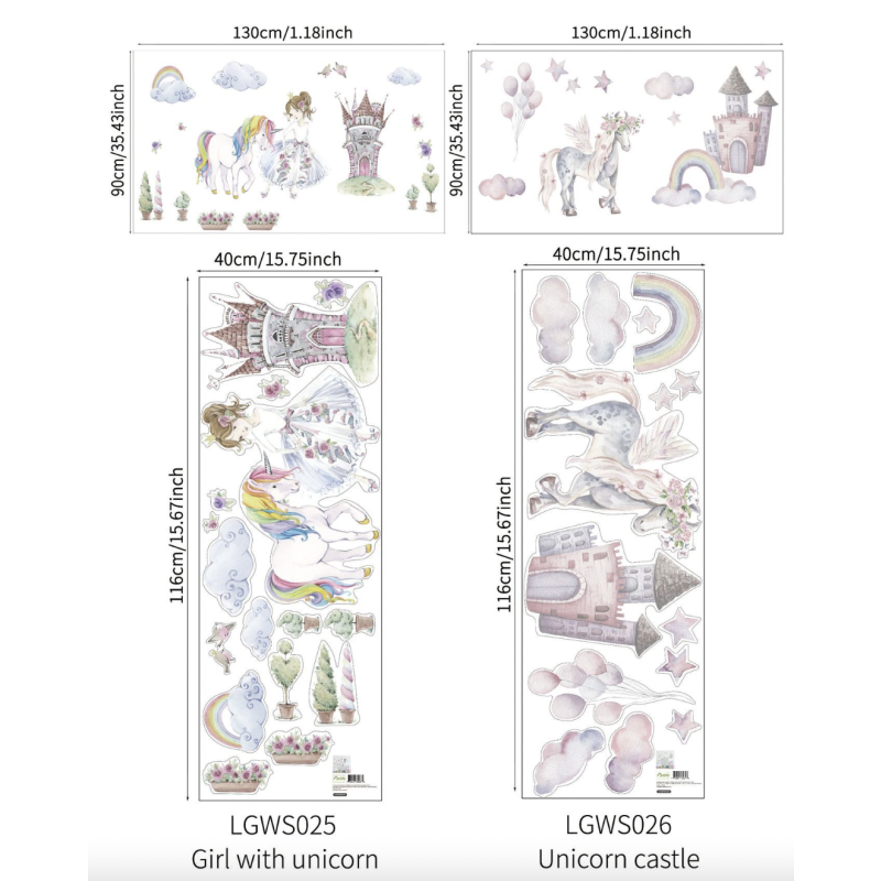 Children Decal Supplier - Unicorn Cloud Castle