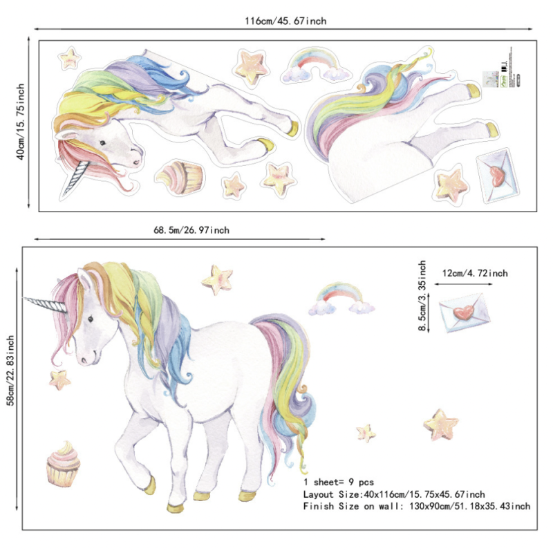 Children Decal Supplier - Unicorn Cloud Castle
