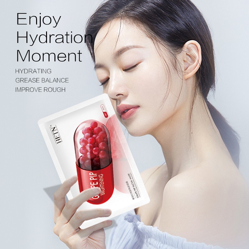 Grape Seed Facial Mask Factory - OEM Private Label Whitening Care