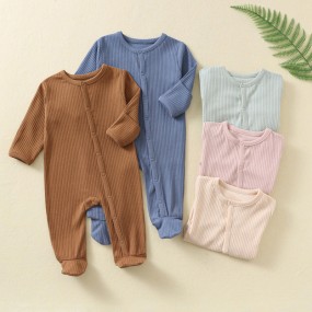 Baby Rompers Manufacturer - Wholesale Ribbed Toddler One Pieces