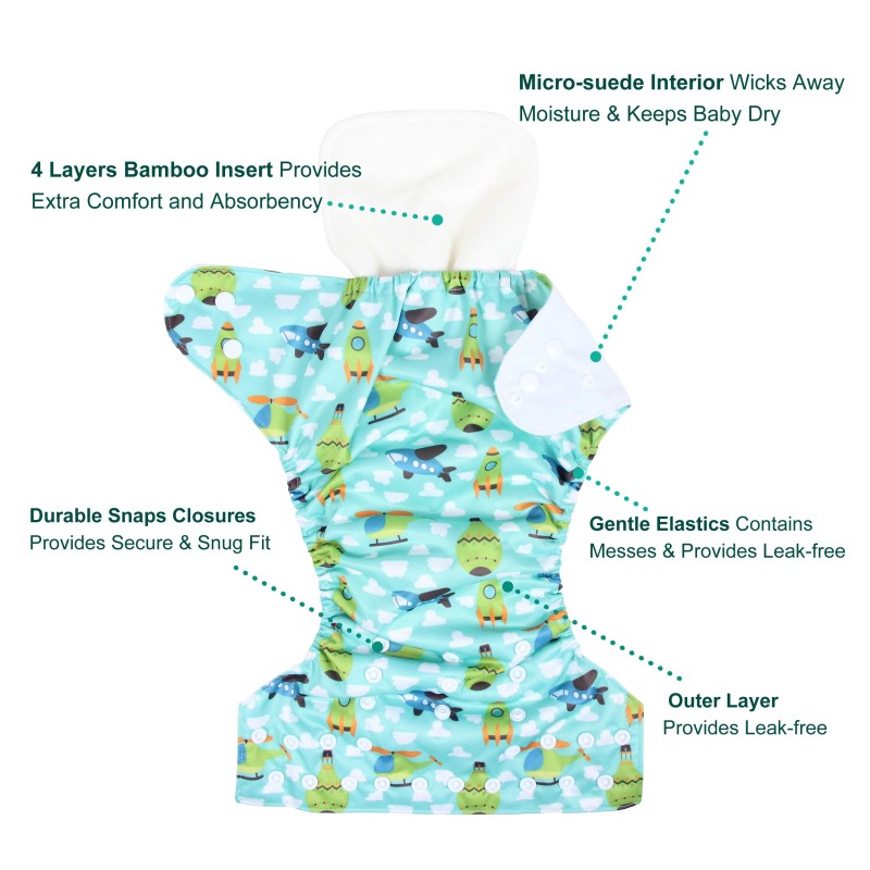 Bamboo Diapers Supplier - Washable Reusable Organic Wholesale