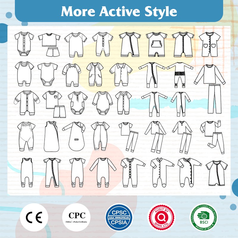 Bamboo Pajamas Manufacturer - Custom Print Summer Onesie Rompers