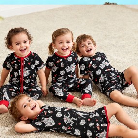 Bamboo Pajamas Manufacturer - Custom Children Valentine Print
