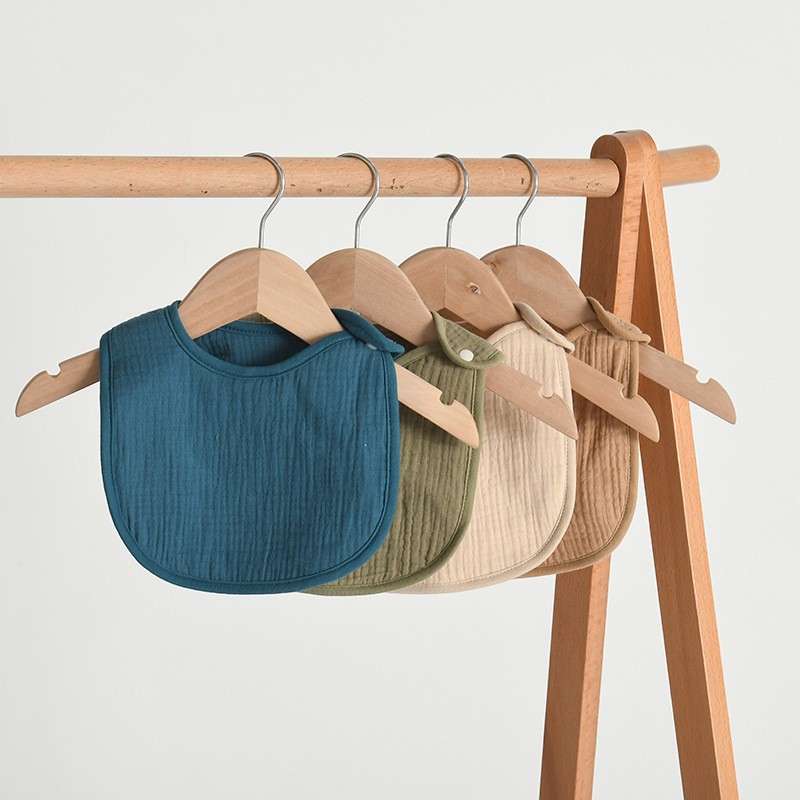 Baby Bib Supplier - 100% Cotton Gauze Button Closure