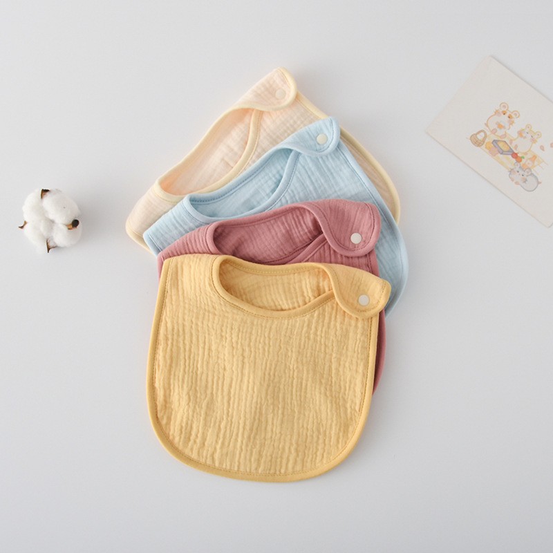 Baby Bib Supplier - 100% Cotton Gauze Button Closure