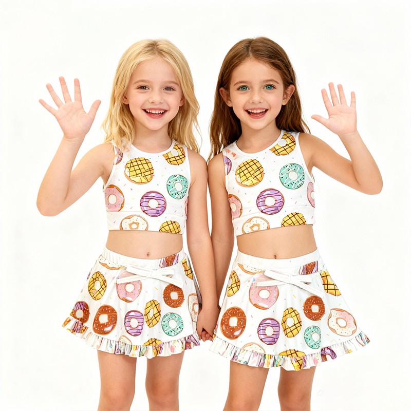 Girls Two Piece Set Factory - Yoga Tennis Golf Pleated Skirt