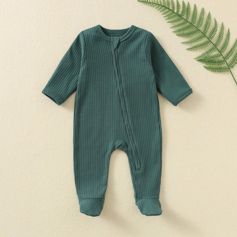 Winter Baby Clothes Factory - New Born Cotton Solid Color Ribbed