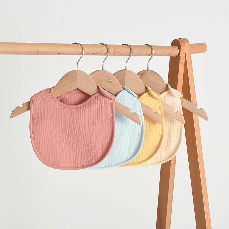 Baby Bib Supplier - 100% Cotton Gauze Button Closure