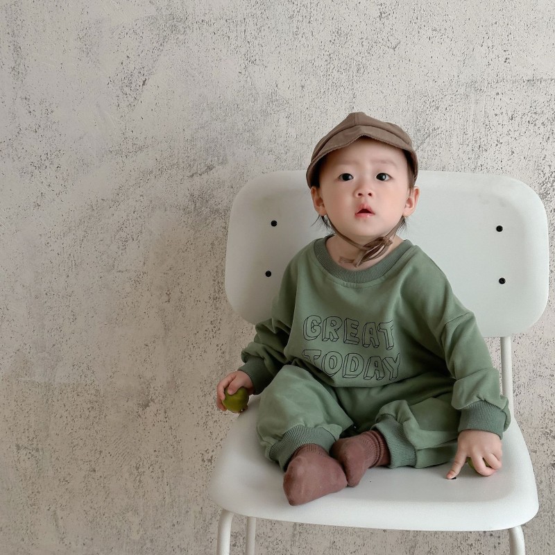 Baby Tracksuit Manufacturer - Custom Logo Solid Sweatsuit Sets